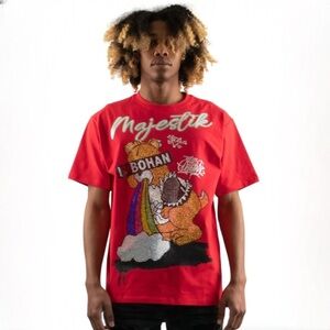 Majestik T-Shirt - Rhinestone Rainbow Teddy